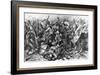 Zulu War At Bay the Battle of Isandula (Isandhlwana)-null-Framed Art Print