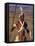 Zulu Warrior in Traditional Dress with Fighting Spear-John Warburton-lee-Framed Stretched Canvas