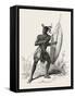 Zulu Warrior, Kaffraria, South Africa, 1851-null-Framed Stretched Canvas