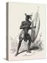 Zulu Warrior, Kaffraria, South Africa, 1851-null-Stretched Canvas