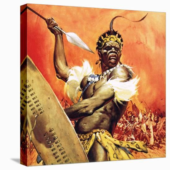 Zulu Warrior-McConnell-Stretched Canvas