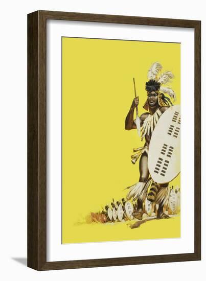 Zulu Warriors-Mcbride-Framed Giclee Print