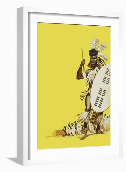 Zulu Warriors-Mcbride-Framed Giclee Print