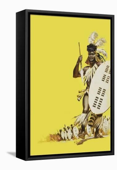 Zulu Warriors-Mcbride-Framed Stretched Canvas