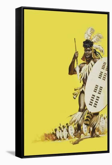 Zulu Warriors-Mcbride-Framed Stretched Canvas