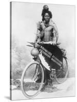 Zulu with a Bicycle-null-Stretched Canvas