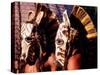 Zulu Zebra Masked Dancers, South Africa-Claudia Adams-Stretched Canvas