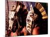 Zulu Zebra Masked Dancers, South Africa-Claudia Adams-Mounted Photographic Print