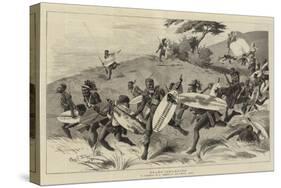Zulus Charging-Charles Edwin Fripp-Stretched Canvas