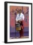 Zuni Pueblo Singer and Drummer Accompanying the Red-Tailed Hawk Dancers at the Gallup Intertribal C-null-Framed Giclee Print