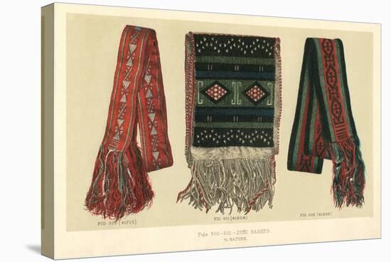 Zuni Woven Sashes-null-Stretched Canvas