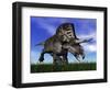 Zuniceratops Dinosaur Running in the Grass-null-Framed Art Print