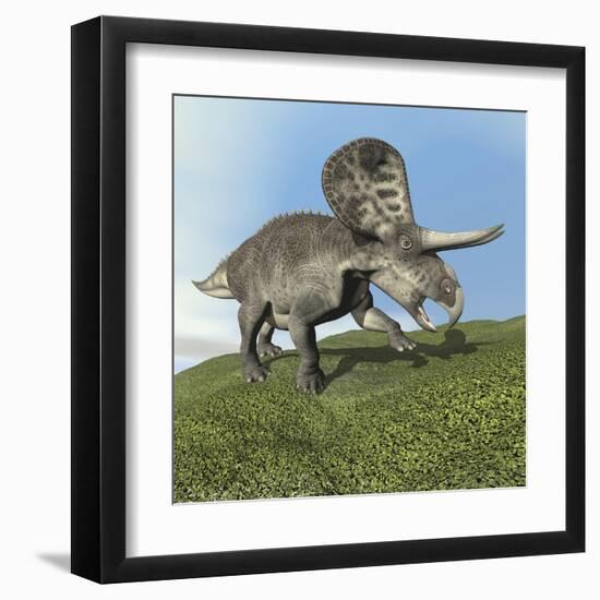 Zuniceratops Dinosaur-null-Framed Art Print
