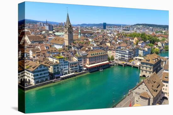 Zurich Cityscape (Aerial View)-Zechal-Stretched Canvas