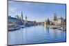 Zurich Cityscape - View along the Limmat River-photogearch-Mounted Photographic Print