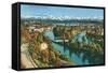 Zurich, Limmat and Sihl, Switzerland-null-Framed Stretched Canvas