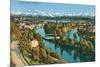 Zurich, Limmat and Sihl, Switzerland-null-Mounted Art Print