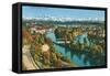 Zurich, Limmat and Sihl, Switzerland-null-Framed Stretched Canvas