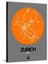 Zurich Orange Subway Map-NaxArt-Stretched Canvas