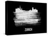 Zurich Skyline Brush Stroke - White-NaxArt-Stretched Canvas