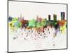 Zurich Skyline in Watercolor Background-paulrommer-Mounted Art Print