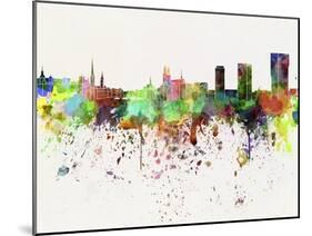 Zurich Skyline in Watercolor Background-paulrommer-Mounted Art Print