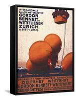 Zurich, Switzerland - Gordon Bennett Hot-Air Balloon Race Poster-Lantern Press-Framed Stretched Canvas