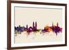 Zurich Switzerland Skyline-Michael Tompsett-Framed Art Print