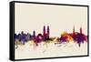 Zurich Switzerland Skyline-Michael Tompsett-Framed Stretched Canvas