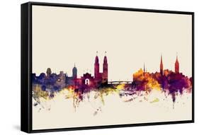 Zurich Switzerland Skyline-Michael Tompsett-Framed Stretched Canvas