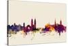 Zurich Switzerland Skyline-Michael Tompsett-Stretched Canvas