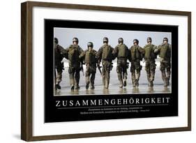 Zusammengehörigkeit: Motivationsposter Mit Inspirierendem Zitat-null-Framed Photographic Print