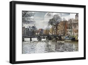 Zwanenburgwal Canal-Pep Ventosa-Framed Giclee Print