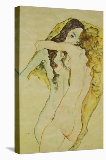 Zwei Frauen in Umarmung, 1911-Egon Schiele-Stretched Canvas