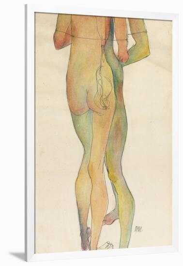 Zwei Stehende Akte, 1913-Egon Schiele-Framed Giclee Print