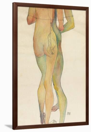 Zwei Stehende Akte, 1913-Egon Schiele-Framed Giclee Print