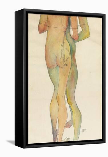 Zwei Stehende Akte, 1913-Egon Schiele-Framed Stretched Canvas