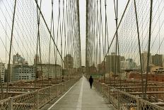 Walk Way on Brooklyn Bridge-zygotmaticus-Stretched Canvas