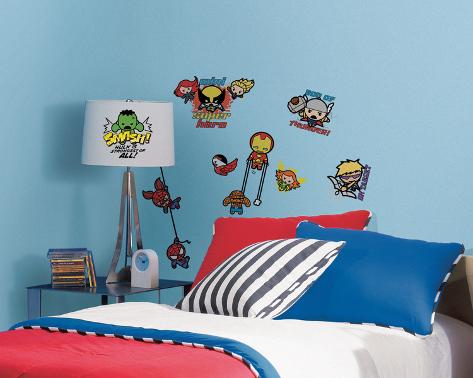 Marvel Superhero Kawaii Art Wall Decal Autocollant Mural Sur