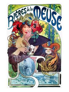Beer Ad By Mucha C1897Alphonse Beer Ad By Mucha C1897Alphonse