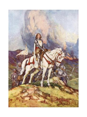 Giclee Painting: Tennant's Joan of Arc, the Country Girl Who Led a Kin