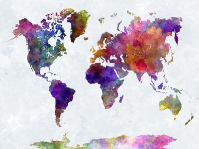 world map art