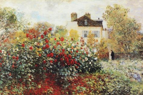 Claude monet, kunstnerens have, kunst, tryk, plakat billeder på ... Monets blomster billeder
