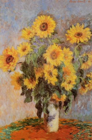 Sunflowers, c.1881 bilder av claude monet hos allposters.no Monets blomster billeder