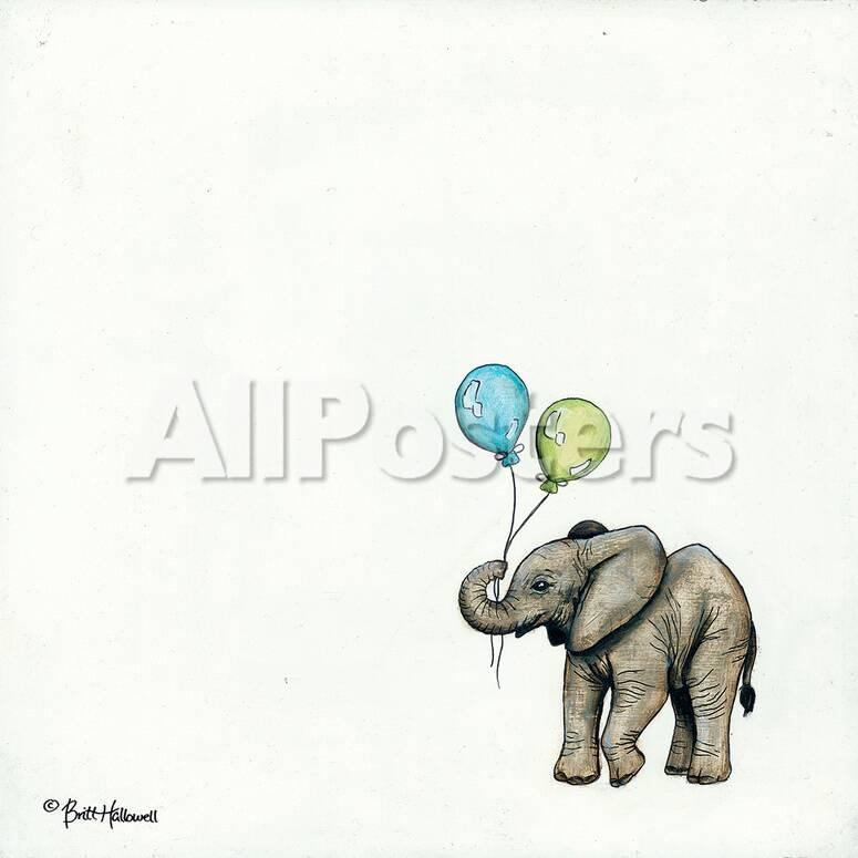 Nursery Elephant Gicléedruk Van Britt Hallowell Bij Allposters Nl