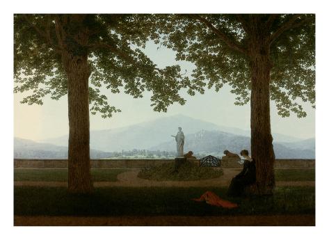 Gartenterrasse (Garden Terrace) Giclée-Druck von Caspar David Friedrich
