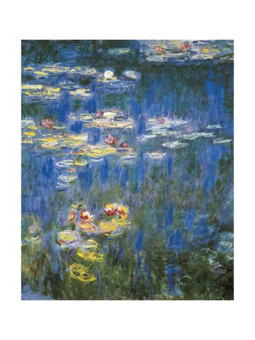 Waterlilies Green Reflections Posters Van Claude Monet Bij Waterlilies Green Reflections Kunstdruk