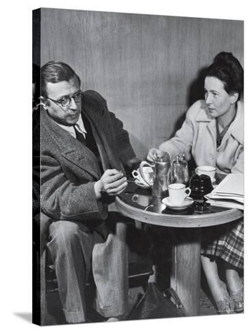 Philosopher Writer Jean Paul Sartre and Simone de Beauvoir ...