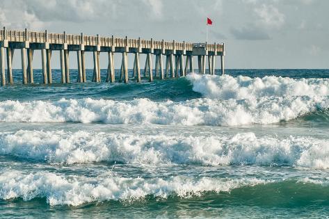 Surf S Up At Pensacola Beach Fishing Pier Fotoprint Van Forestpath Surf S Up At Pensacola Beach Fishing Pier Fotoprint