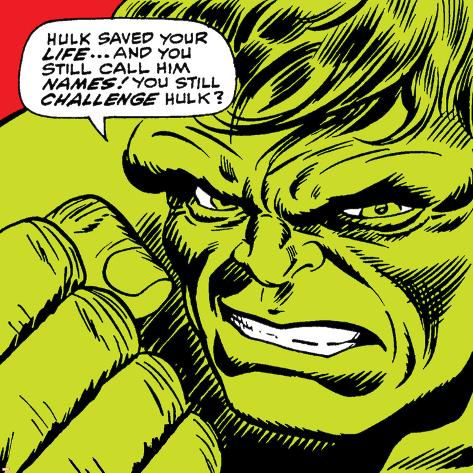 Marvel Comics Retro: The Incredible Hulk Comic Panel Poster - bei